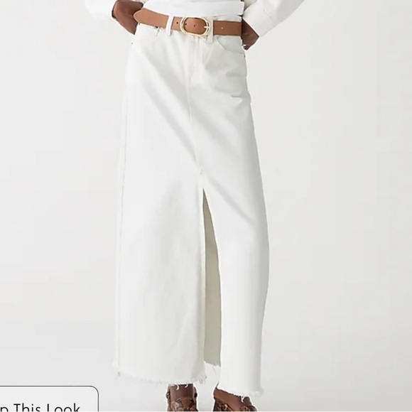 J. Crew Dresses & Skirts - J crew Denim maxi skirt in white